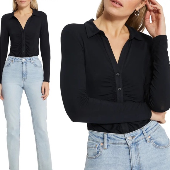 Sanctuary Dreamgirl Button Up V-neck long sleeve top XS - Picture 1 of 5
